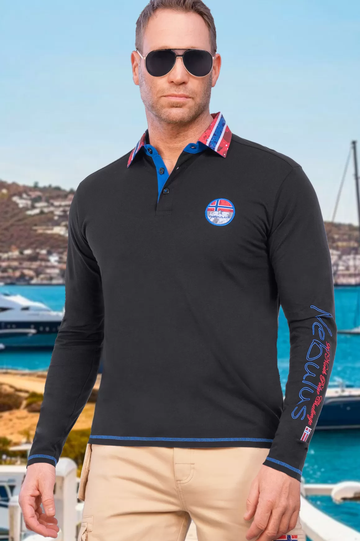 Nebulus Poloshirts<Langarm Polo Second Herren