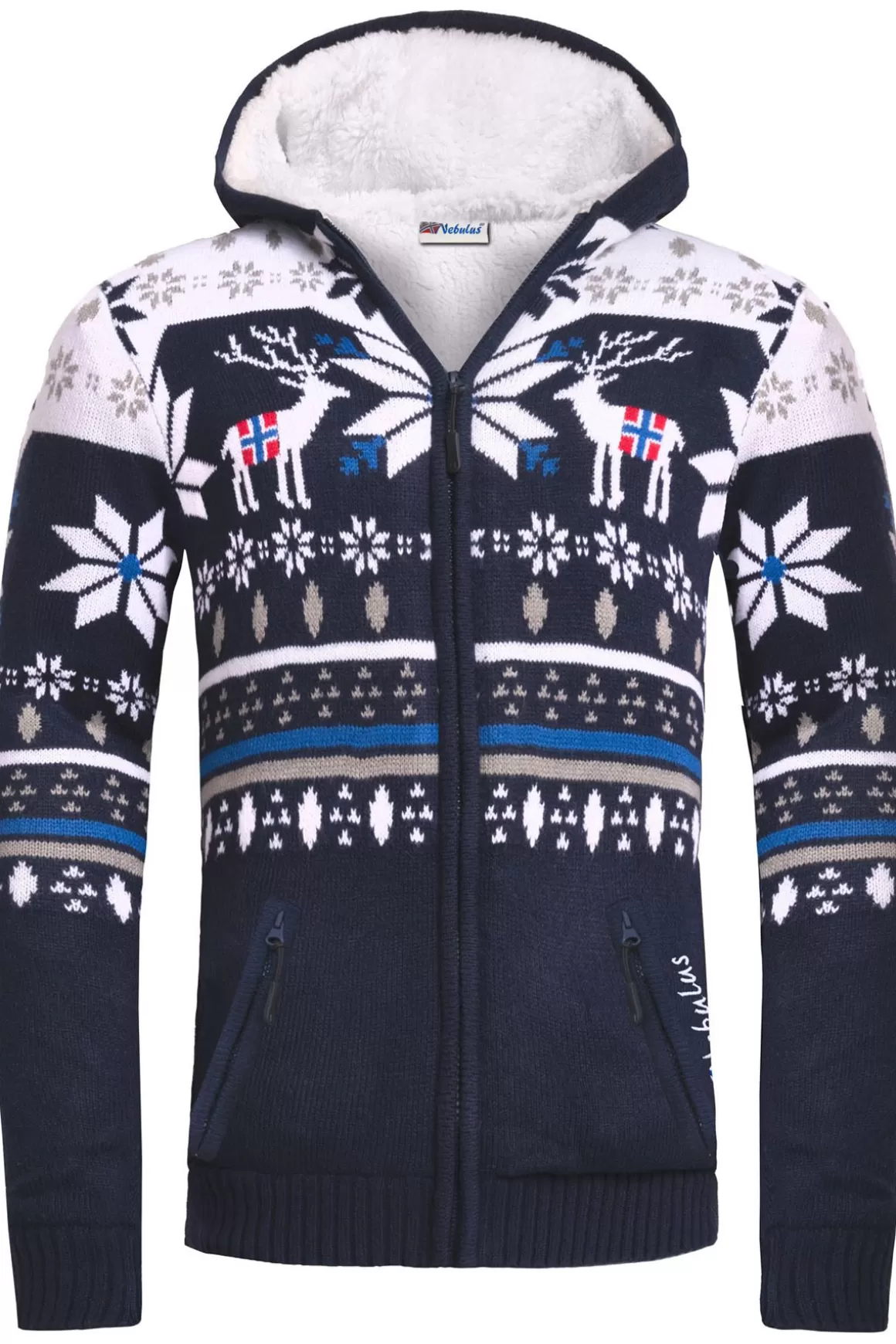 Nebulus Pullover<Norweger Jacke Hoody Mit Kunstfell Noron Herren