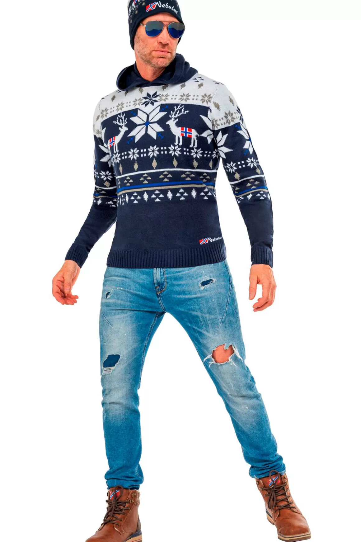 Nebulus Pullover<Norweger Strick-Hoodie Norjan Herren