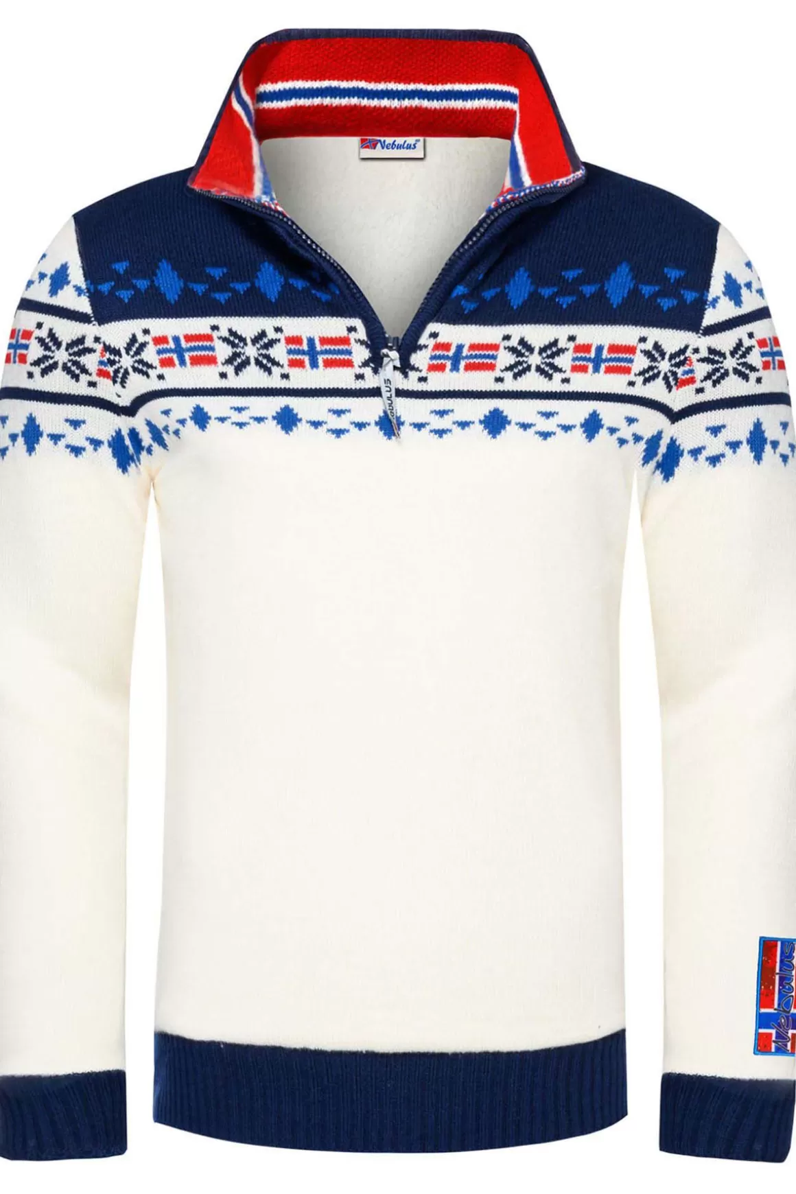 Nebulus Pullover<Norweger Strickpulli Mit Kunstfell Steen Herren