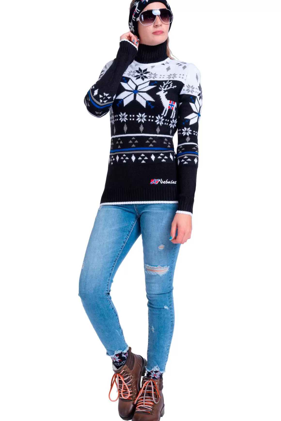 Nebulus Pullover<Norweger Strickpullover Stag Damen