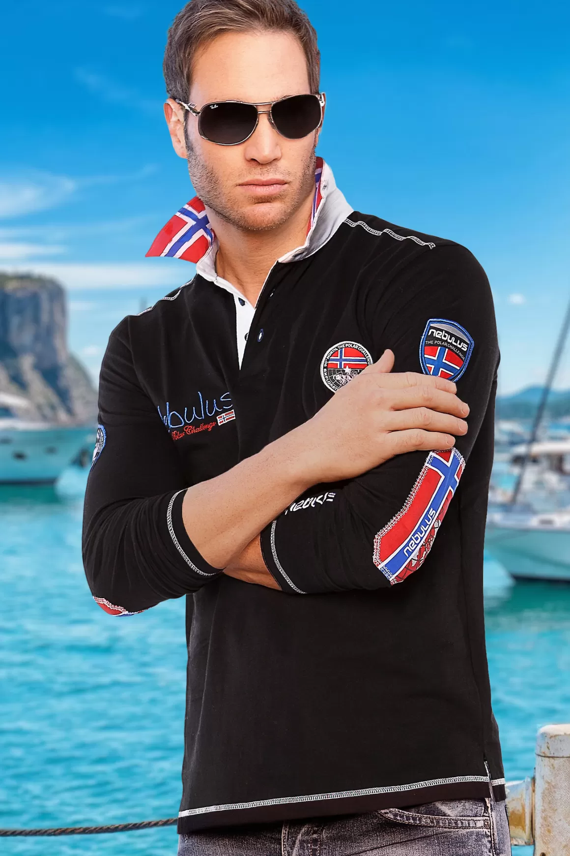 Nebulus Poloshirts<Poloshirt Langarm Benty Herren